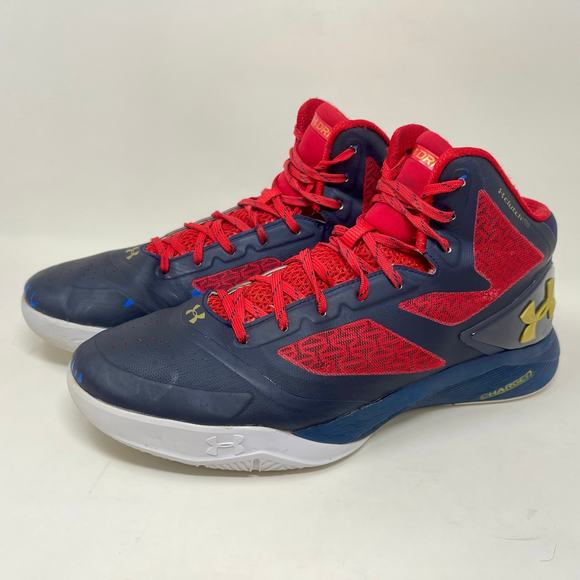 Under Armour Steph Curry Clutch Fit Drive 2 Sneakers Mens 13 Black Red S1520 - Picture 6 of 14